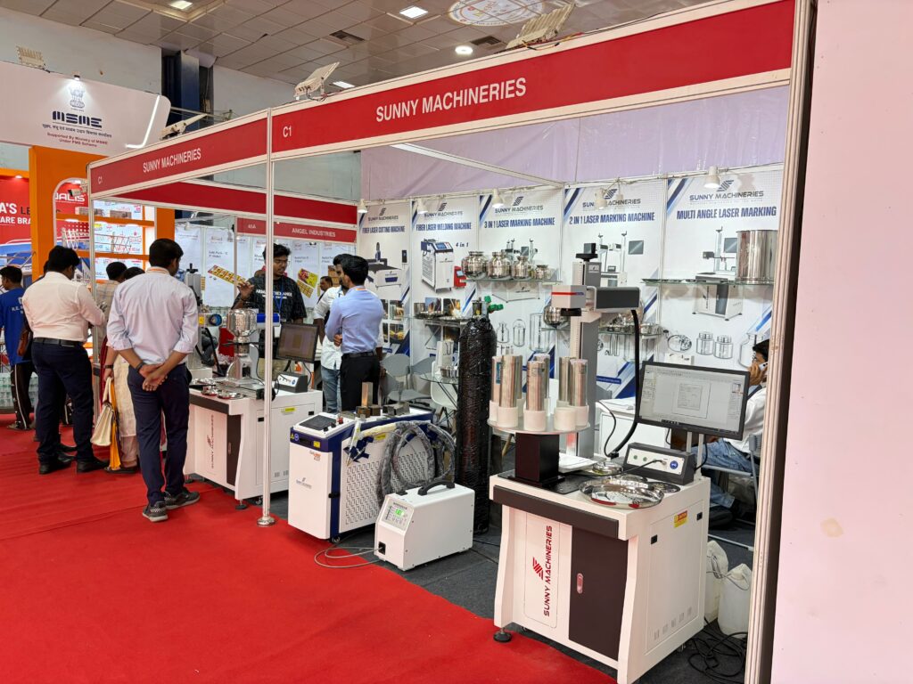 Visit Sunny Machineries at Indian Houseware Show 2026 to explore industrial fiber laser marking, laser welding, and laser cutting machines for stainless steel and aluminium cookware manufacturing.